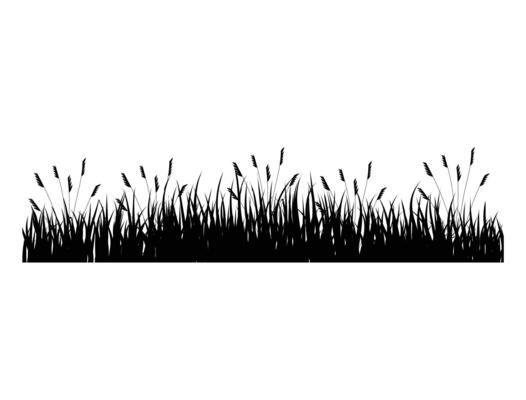 Grass border silhouette