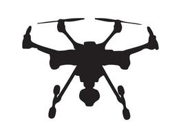 Drone silhouette on white background vector