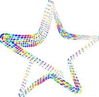 Colorful abstract star on a white background. Iillustration for your design vector