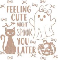 Funny Vintage Halloween Ghost Tshirt Design vector