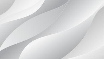 Abstract white and grey background with dynamic waves vector
