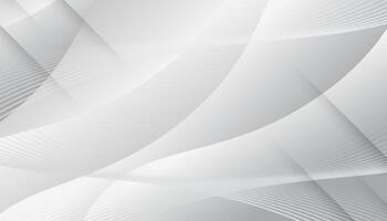 Abstract white and grey background with dynamic waves vector