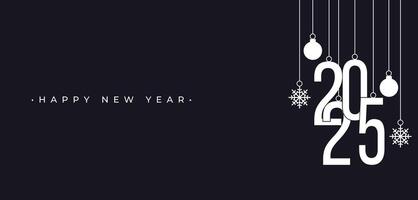 2025 Happy New Year with gold design New year background Greeting Card, Banner, Poster. Illustration vector