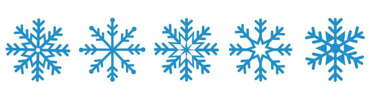 snowflakes icon set vector
