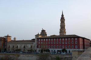 Bell tower of san juan de los panetes in zaragoza photo