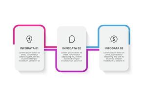 Rectangles infographic with 3 steps, options, parts or processes. Business data visualization. vector