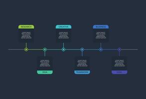 Rectangles infographic with 6 steps, options, parts or processes. Business data visualization. vector