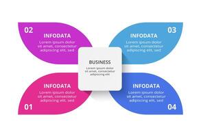 Rectangles infographic with 4 steps, options, parts or processes. Business data visualization. vector
