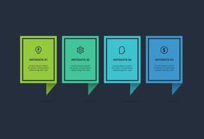 Rectangles infographic with 4 steps, options, parts or processes. Business data visualization. vector