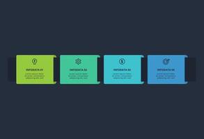 Rectangles infographic with 4 steps, options, parts or processes. Business data visualization. vector