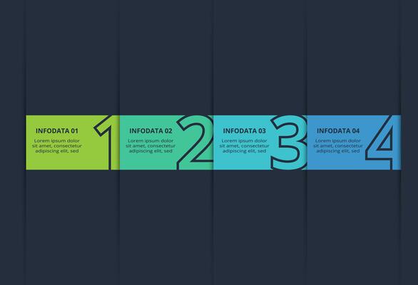 Rectangles infographic with 4 steps, options, parts or processes. Business data visualization.
