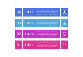 Rectangles infographic with 4 steps, options, parts or processes. Business data visualization. vector