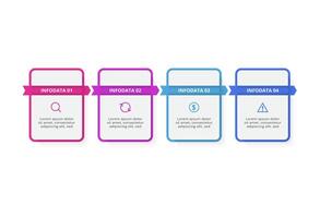 Rectangles infographic with 4 steps, options, parts or processes. Business data visualization. vector