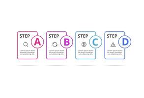 Rectangles infographic with 4 steps, options, parts or processes. Business data visualization. vector