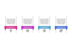 Rectangles infographic with 4 steps, options, parts or processes. Business data visualization. vector