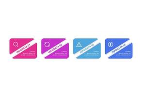 Rectangles infographic with 4 steps, options, parts or processes. Business data visualization. vector