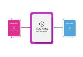Rectangles infographic with 2 steps, options, parts or processes. Business data visualization. vector