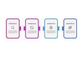 Rectangles infographic with 4 steps, options, parts or processes. Business data visualization. vector