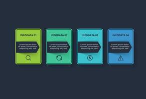 Rectangles infographic with 4 steps, options, parts or processes. Business data visualization. vector