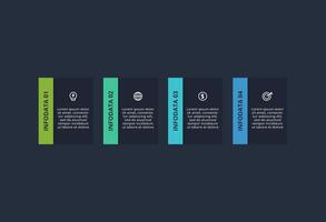 Rectangles infographic with 4 steps, options, parts or processes. Business data visualization. vector