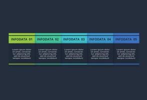 Rectangles infographic with 5 steps, options, parts or processes. Business data visualization. vector