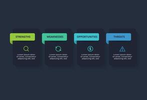 Rectangles infographic with 4 steps, options, parts or processes. Business data visualization. vector