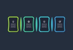 Rectangles infographic with 54 steps, options, parts or processes. Business data visualization. vector