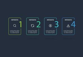 Rectangles infographic with 4 steps, options, parts or processes. Business data visualization. vector