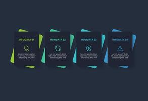 Rectangles infographic with 4 steps, options, parts or processes. Business data visualization. vector