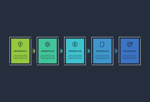 Rectangles infographic with 5 steps, options, parts or processes. Business data visualization. vector
