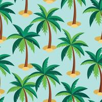 Seamless Tropical Coconut Tree Pattern for Summer Vibes and Beach-Themed Designs vector