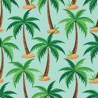 Seamless Tropical Coconut Tree Pattern for Summer Vibes and Beach-Themed Designs vector
