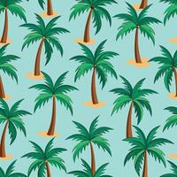 Seamless Tropical Coconut Tree Pattern for Summer Vibes and Beach-Themed Designs vector