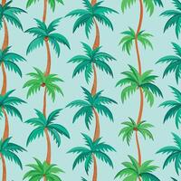 Seamless Tropical Coconut Tree Pattern for Summer Vibes and Beach-Themed Designs vector