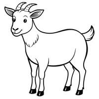 Goat outline sketch design vector