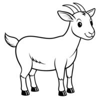 Goat outline sketch design vector