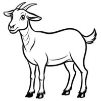 Goat outline sketch design vector