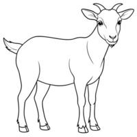 Goat outline sketch design vector