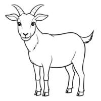 Goat outline sketch design vector