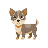 Cartoon dog with Happy expression on white background vector