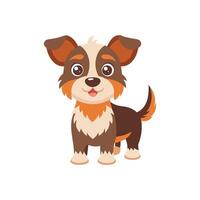Cartoon dog with Happy expression on white background vector