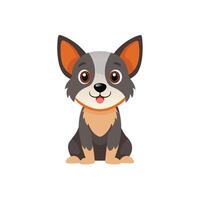 Cartoon dog with Happy expression on white background vector