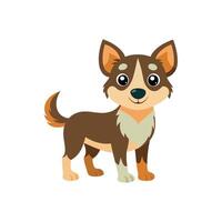 Cartoon dog with Happy expression on white background vector