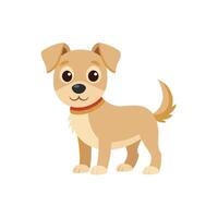 Cartoon dog with Happy expression on white background vector