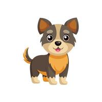 Cartoon dog with Happy expression on white background vector