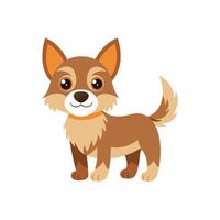 Cartoon dog with Happy expression on white background vector