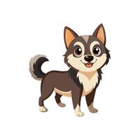 Cartoon dog with Happy expression on white background vector