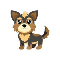 Cartoon dog with Happy expression on white background vector