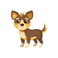 Cartoon dog with Happy expression on white background vector