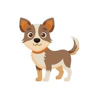 Cartoon dog with Happy expression on white background vector